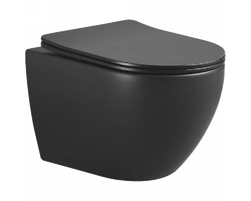 Унитаз подвесной Boheme Nero 961/2 Черный матовый без сиденья