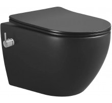 Унитаз подвесной Boheme Nero 961-SET-2-B Черный матовый с сиденьем Микролифт