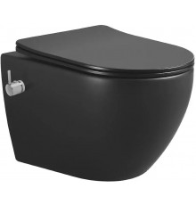 Унитаз подвесной Boheme Nero 961-SET-2-B Черный матовый с сиденьем Микролифт