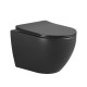 Унитаз подвесной Boheme Nero 961-SET-B цвет Черный матовый с сиденьем Микролифт