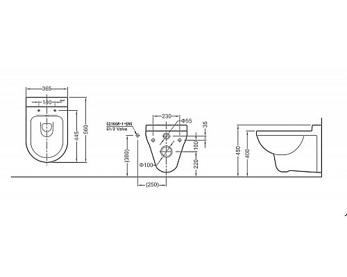 Заказать Унитаз Bravat C2166W-ENG подвесной с сиденьем Микролифт в магазине сантехники Santeh-Crystal.ru