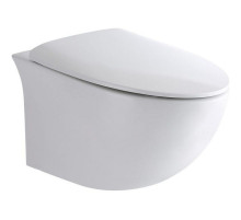 Унитаз CeramaLux 2297 подвесной Белый глянцевый с сиденьем Микролифт