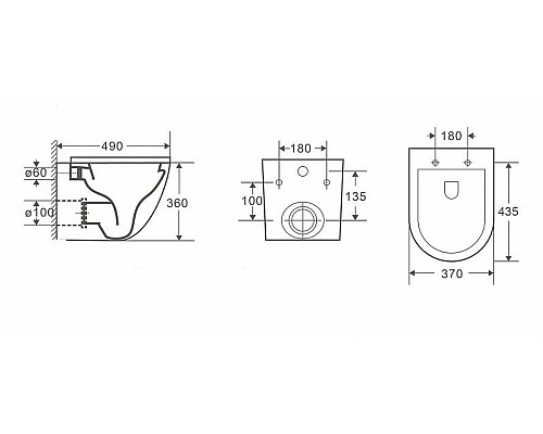 Купить Комплект унитаза CeramaLux 2197 с инсталляцией Grohe Rapid SL 38772001 с сиденьем Микролифт и клавишей смыва Хром в магазине сантехники Santeh-Crystal.ru