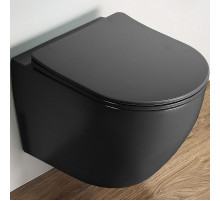 Унитаз CeramaLux 2197MDH подвесной Серый матовый с сиденьем Микролифт