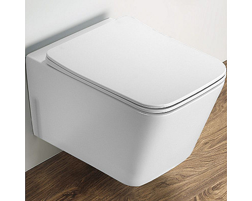 Заказать Унитаз CeramaLux 5170MW подвесной Белый матовый с сиденьем Микролифт в магазине сантехники Santeh-Crystal.ru