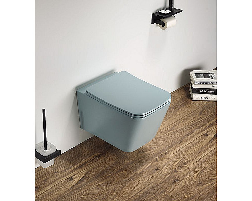 Приобрести Унитаз CeramaLux 5170MLG подвесной Зеленый матовый с сиденьем Микролифт в магазине сантехники Santeh-Crystal.ru