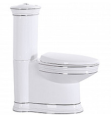 Унитаз компакт CeramaLux Lux Classic 1409 с бачком и сиденьем Микролифт