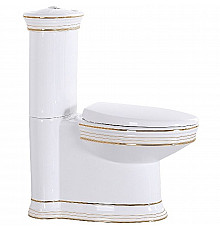 Унитаз компакт CeramaLux Lux Classic 4283 с бачком и сиденьем Микролифт
