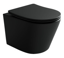 Унитаз Ceramica Nova Balearica CN6000MB подвесной Черный матовый с сиденьем Микролифт