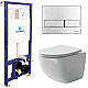 Заказать Комплект унитаза Ceramica Nova Forma CN3009 с инсталляцией Koller Pool DUNE1200SL+Neon с сиденьем Микролифт и клавишей смыва Хром в магазине сантехники Santeh-Crystal.ru