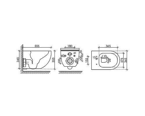 Заказать Унитаз Ceramica Nova Long CN3015 подвесной с сиденьем Микролифт в магазине сантехники Santeh-Crystal.ru