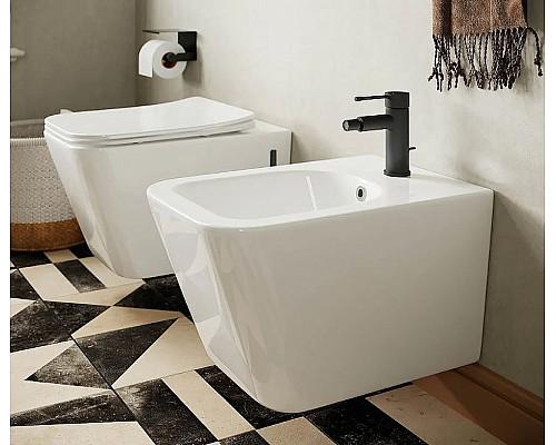 Купить Комплект унитаза с инсталляцией Ceramica Nova Metric CN3007_1002B_1000 с сиденьем Микролифт и Черной матовой клавишей смыва в магазине сантехники Santeh-Crystal.ru