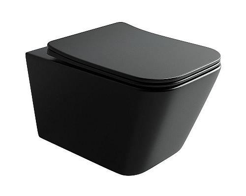 Приобрести Унитаз Ceramica Nova Metric CN3007MB подвесной Черный матовый с сиденьем Микролифт в магазине сантехники Santeh-Crystal.ru