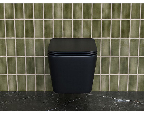 Приобрести Унитаз Ceramica Nova Metric CN3007MB подвесной Черный матовый с сиденьем Микролифт в магазине сантехники Santeh-Crystal.ru