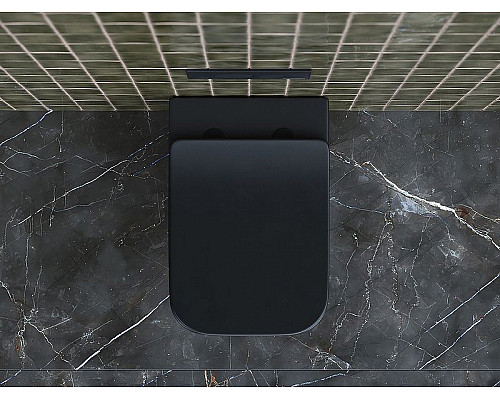 Приобрести Унитаз Ceramica Nova Metric CN3007MB подвесной Черный матовый с сиденьем Микролифт в магазине сантехники Santeh-Crystal.ru