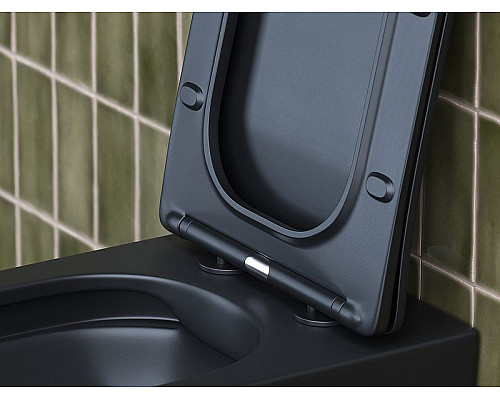 Приобрести Унитаз Ceramica Nova Metric CN3007MB подвесной Черный матовый с сиденьем Микролифт в магазине сантехники Santeh-Crystal.ru