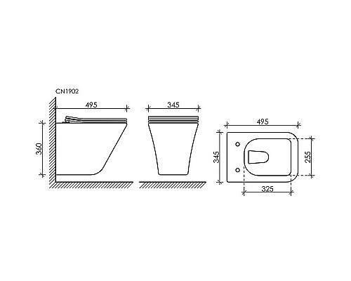 Приобрести Унитаз Ceramica Nova Mono CN1902 подвесной с сиденьем Микролифт в магазине сантехники Santeh-Crystal.ru