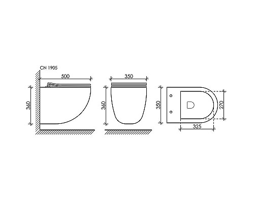 Приобрести Унитаз Ceramica Nova Mono CN1905 подвесной с сиденьем Микролифт в магазине сантехники Santeh-Crystal.ru