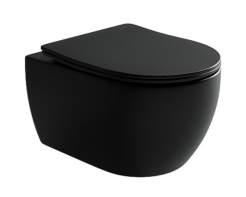Приобрести Унитаз Ceramica Nova Play CN3001MB подвесной Черный матовый с сиденьем Микролифт в магазине сантехники Santeh-Crystal.ru