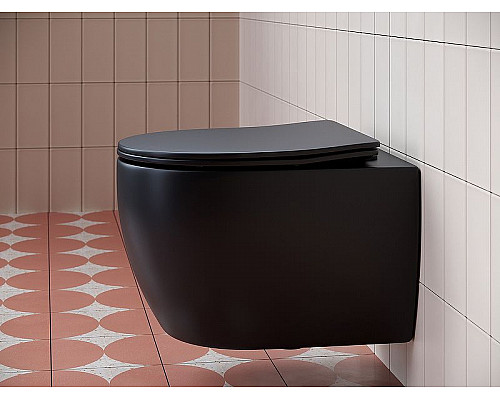 Приобрести Унитаз Ceramica Nova Play CN3001MB подвесной Черный матовый с сиденьем Микролифт в магазине сантехники Santeh-Crystal.ru