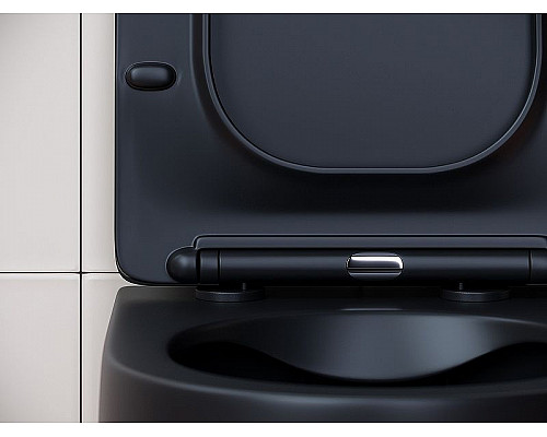 Приобрести Унитаз Ceramica Nova Play CN3001MB подвесной Черный матовый с сиденьем Микролифт в магазине сантехники Santeh-Crystal.ru