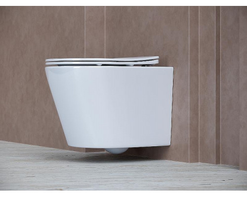 Комплект унитаза с инсталляцией Ceramicanova Balearica CN6000_1001CH_1000 с сиденьем Микролифт и клавишей смыва Хром глянцевый