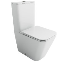 Унитаз-компакт Ceramicanova Cubic CN1803T цвет Белый с бачком и сиденьем Микролифт