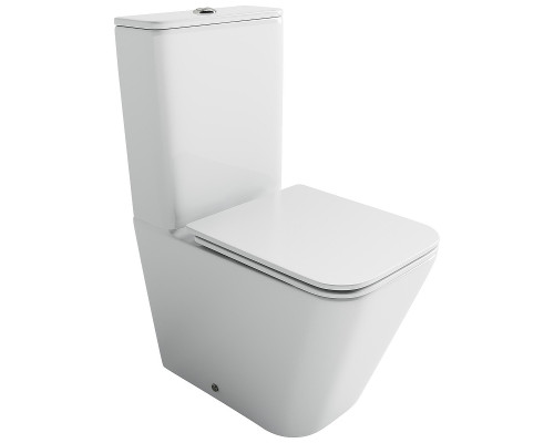 Унитаз-компакт Ceramicanova Cubic CN1803T цвет Белый с бачком и сиденьем Микролифт