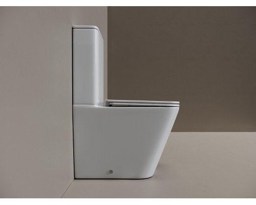 Унитаз-компакт Ceramicanova Cubic CN1803T цвет Белый с бачком и сиденьем Микролифт