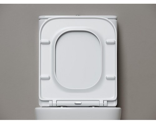 Унитаз-компакт Ceramicanova Cubic CN1803T цвет Белый с бачком и сиденьем Микролифт