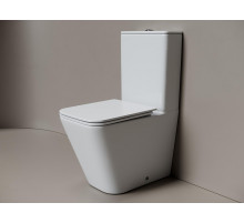 Унитаз-компакт Ceramicanova Кубик (Cubic) CN1803T-B цвет Белый без бачка с сиденьем Микролифт