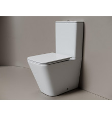 Унитаз-компакт Ceramicanova Кубик (Cubic) CN1803T-B цвет Белый без бачка с сиденьем Микролифт