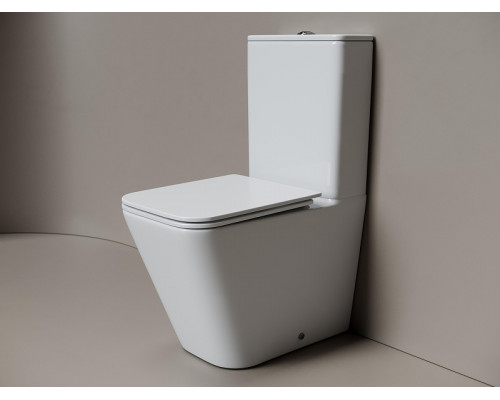 Унитаз-компакт Ceramicanova Кубик (Cubic) CN1803T-B цвет Белый без бачка с сиденьем Микролифт