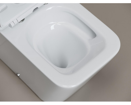 Унитаз-компакт Ceramicanova Кубик (Cubic) CN1803T-B цвет Белый без бачка с сиденьем Микролифт