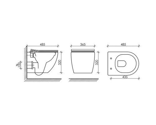 Комплект унитаза Ceramicanova Forma CN3009 с инсталляцией Charus City CR.200.21.01 с сиденьем Микролифт и клавишей смыва Хром глянцевый