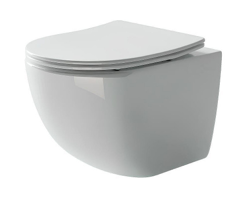 Унитаз с инсталляцией Ceramicanova Forma CN3009 + Berges Atom 410 040340 с сиденьем Микролифт и Черной матовой клавишей смыва