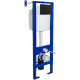 Унитаз с инсталляцией Ceramicanova Forma CN3009 + Berges Atom 410 040340 с сиденьем Микролифт и Черной матовой клавишей смыва