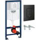 Унитаз с инсталляцией Ceramicanova Forma CN3009 + Grohe Rapid SL 38811KF0 с сиденьем Микролифт и Черной матовой клавишей смыва