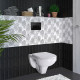 Унитаз с инсталляцией Ceramicanova Forma CN3009 + Berges Atom 410 040332 с сиденьем Микролифт и Черной матовой клавишей смыва