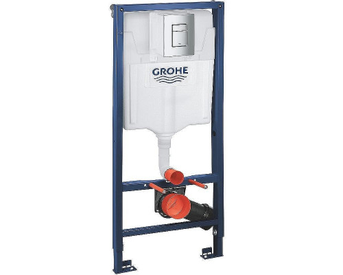 Унитаз с инсталляцией Ceramicanova Forma CN3009 + Grohe Rapid SL 38772001 с сиденьем Микролифт и клавишей смыва Хром