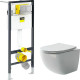 Унитаз с инсталляцией Ceramicanova Forma CN3009 + Viega Prevista Dry 8524.14 792596 с сиденьем Микролифт и клавишей смыва Хром