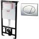 Унитаз с инсталляцией Ceramicanova Forma CN3009 + Alcaplast Sadromodul AM101/1120-3:1 RU M71-0001 с сиденьем Микролифт и клавишей смыва Хром
