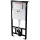 Унитаз с инсталляцией Ceramicanova Forma CN3009 + Alcaplast Sadromodul AM101/1120-3:1 RU M71-0001 с сиденьем Микролифт и клавишей смыва Хром