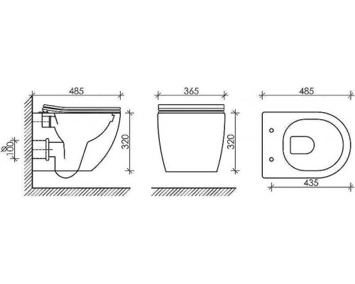 Комплект унитаза Ceramicanova Forma CN3009 с инсталляцией Grohe Rapid SL 38775001 с сиденьем Микролифт и клавишей смыва Хром