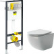 Комплект унитаза Ceramicanova Forma CN3009 с инсталляцией Viega Prevista Dry 8524.14 792596 с сиденьем Микролифт и клавишей смыва Хром