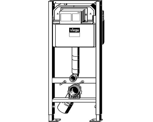 Комплект унитаза Ceramicanova Forma CN3009 с инсталляцией Viega Prevista Dry 8524.14 792596 с сиденьем Микролифт и клавишей смыва Хром