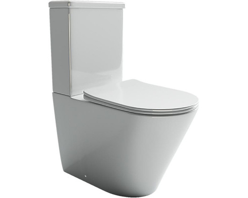 Унитаз компакт Ceramicanova Highlight Rimless CN1802-B без бачка и с сиденьем Микролифт