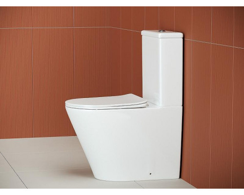 Унитаз компакт Ceramicanova Highlight Rimless CN1802-B без бачка и с сиденьем Микролифт