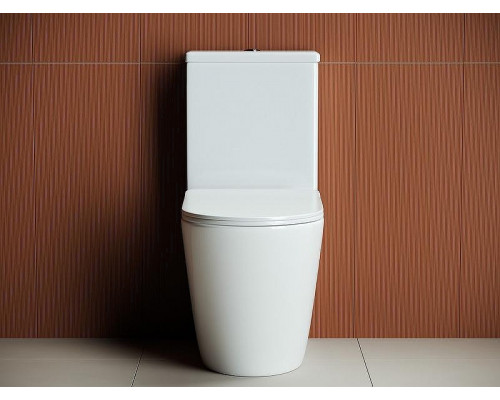 Унитаз компакт Ceramicanova Highlight Rimless CN1802-B без бачка и с сиденьем Микролифт