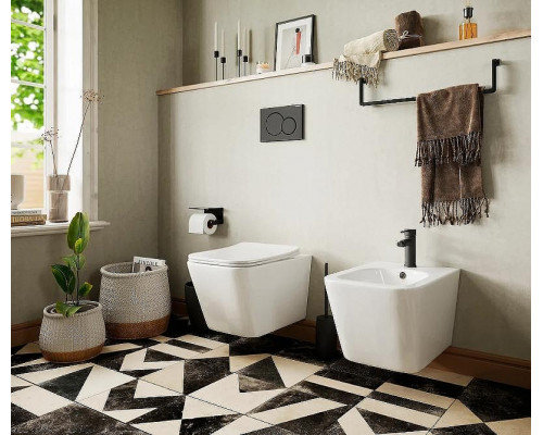 Комплект унитаза с инсталляцией Ceramicanova Metric CN3007_1001M_1000 с сиденьем Микролифт и клавишей смыва Хром матовый